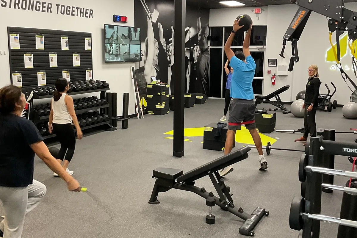 Coached small group personal training session at Alloy Personal Training Cary